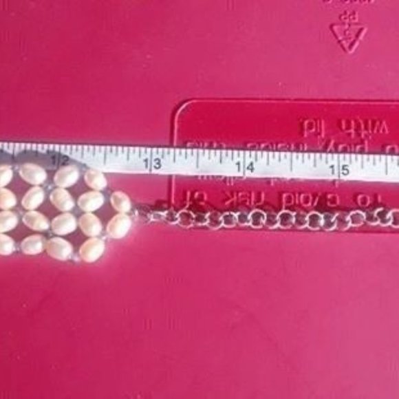 Handmade Peach Pearl Iolite Choker Z527 - Picture 4 of 5